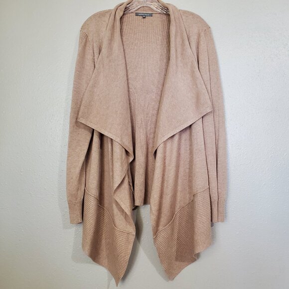 Cardigan Asymmetrical Sweater Open Waterfall Front Cardigan Sweater EUC - Picture 7 of 10